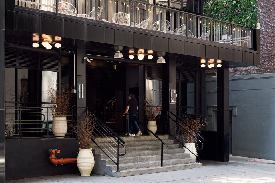 entrance to FiDi hotel NYC